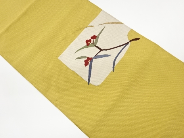 JAPANESE NAGOYA OBI / WOVEN ABSTRACT SHIKISHI PATTERN